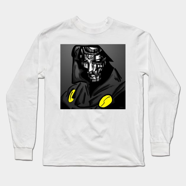 grey doctor doom in multiverse Long Sleeve T-Shirt by jorge_lebeau